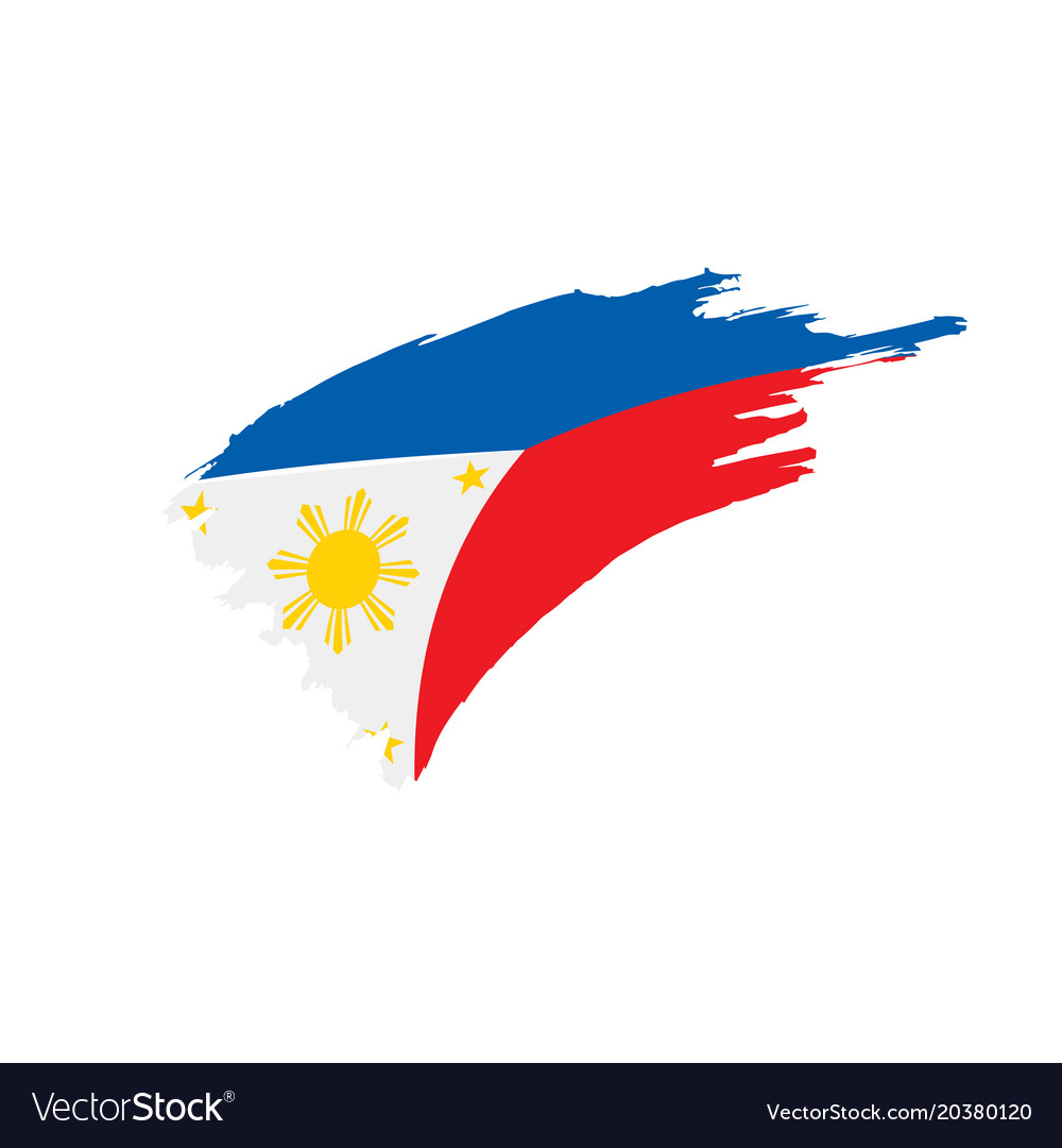 Philippines flag Royalty Free Vector Image - VectorStock