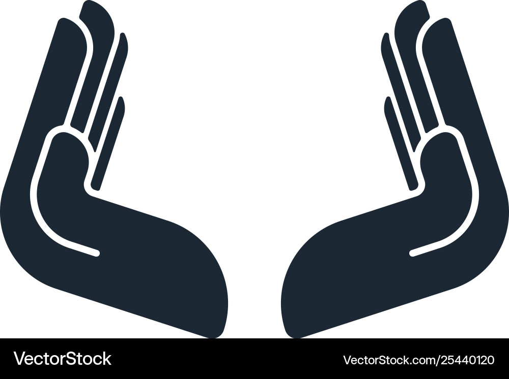 Protective hands icon Royalty Free Vector Image