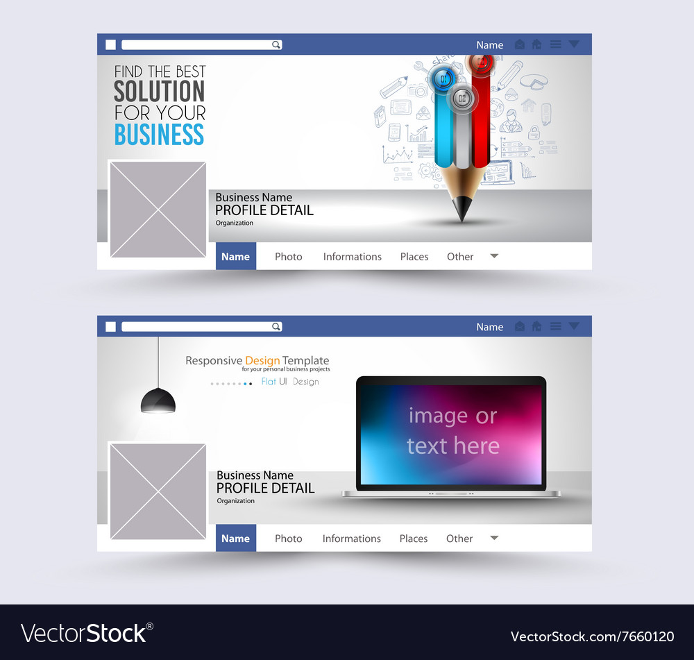social media web banner website header for page vector image
