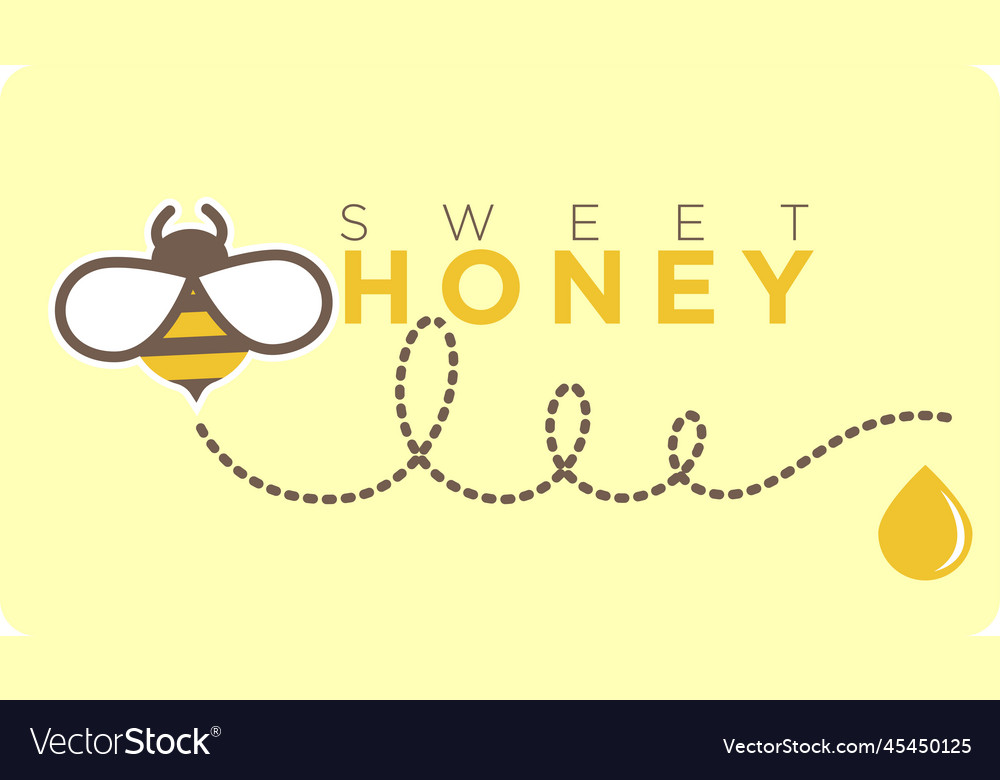 Sweet honey production and selling of products Vector Image