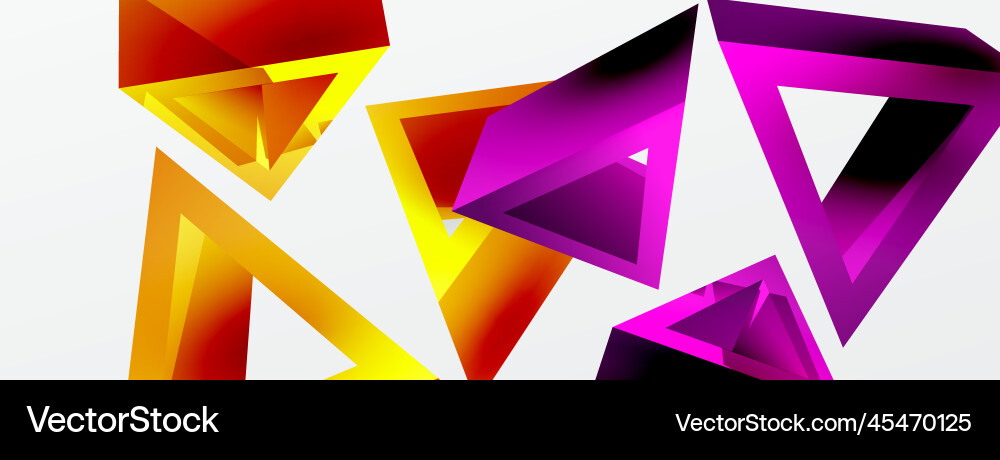 Triangle abstract background 3d basic Royalty Free Vector