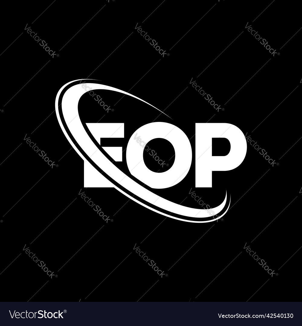 Eop logo letter design Royalty Free Vector Image