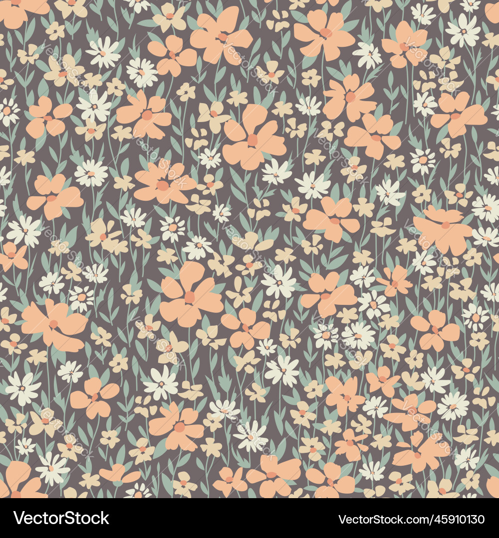 Floral seamless background for spring dress fabric