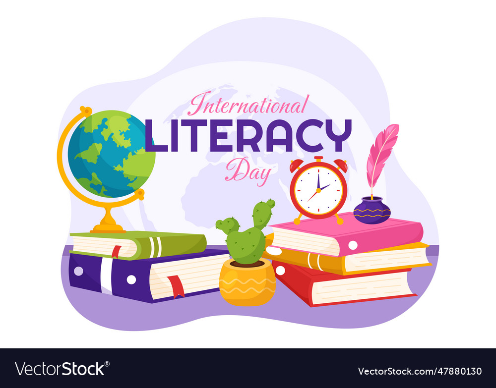 International literacy day on 8th september Vector Image