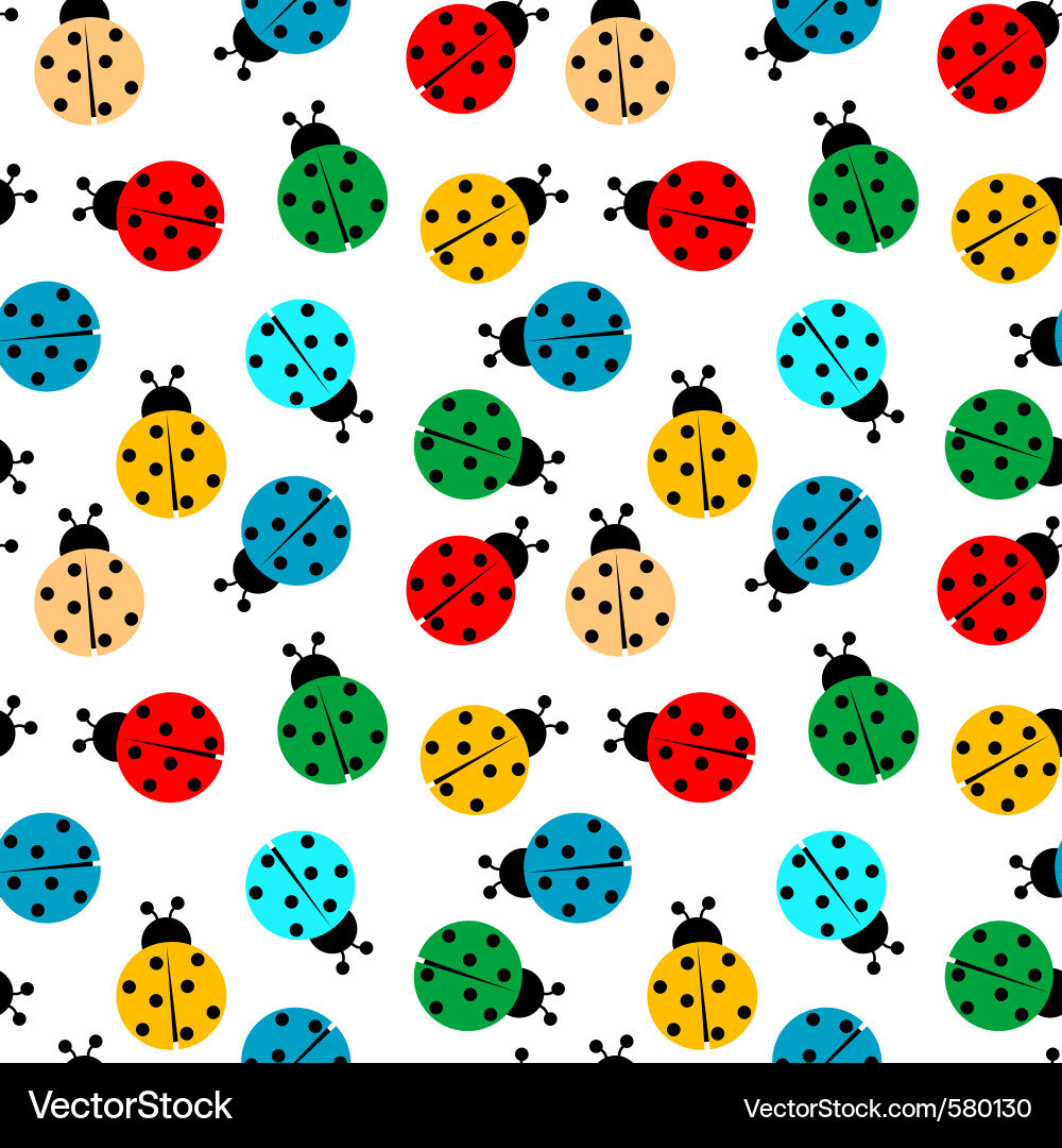 Ladybug seamless Royalty Free Vector Image - VectorStock