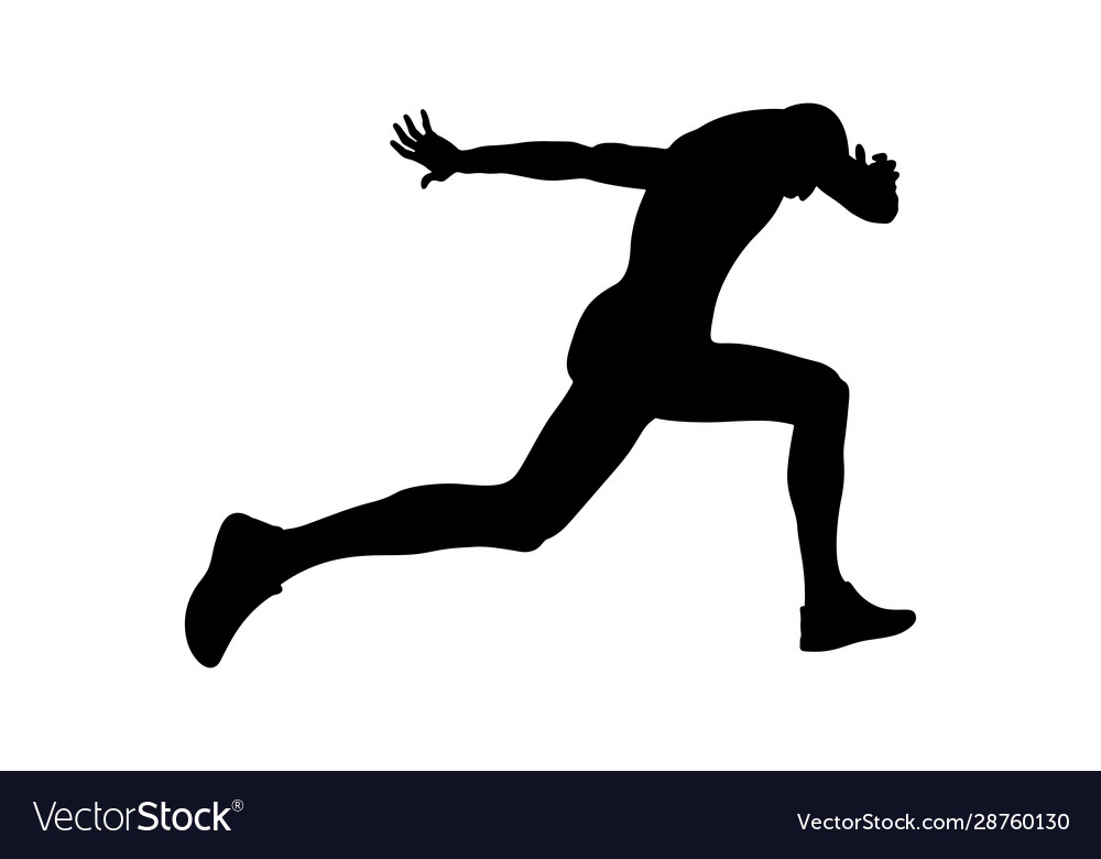 Running finish line athlete runner Royalty Free Vector Image