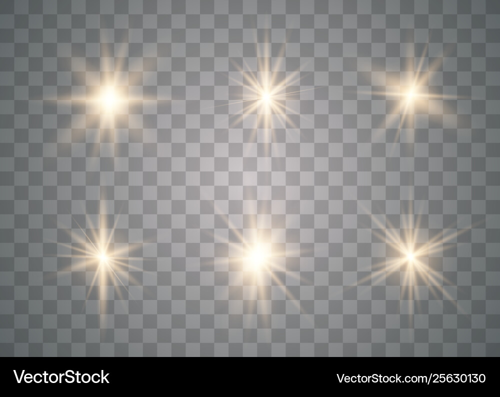 Set glow light effect Royalty Free Vector Image