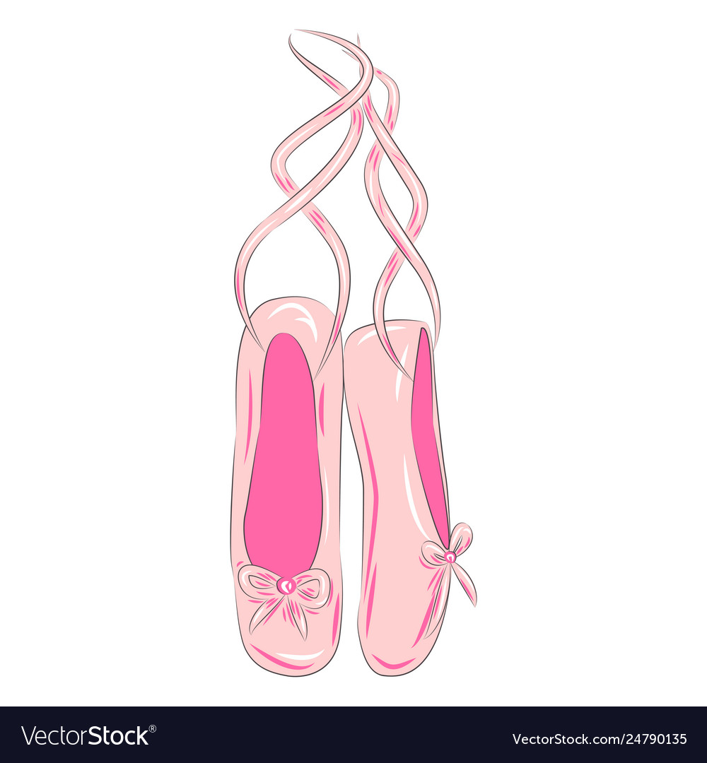 A set ballet pointes shoes Royalty Free Vector Image