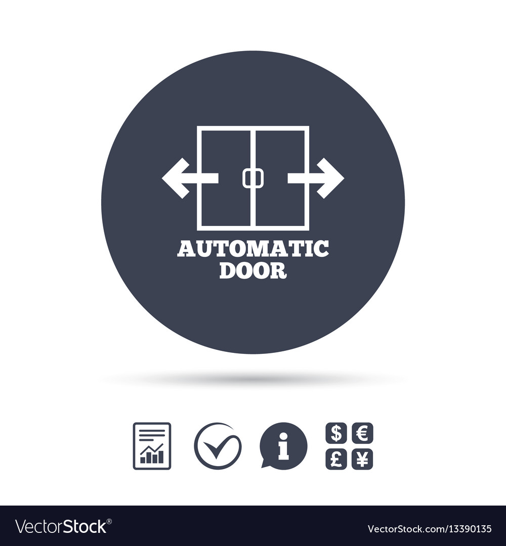 Automatic door sign icon auto open symbol Vector Image