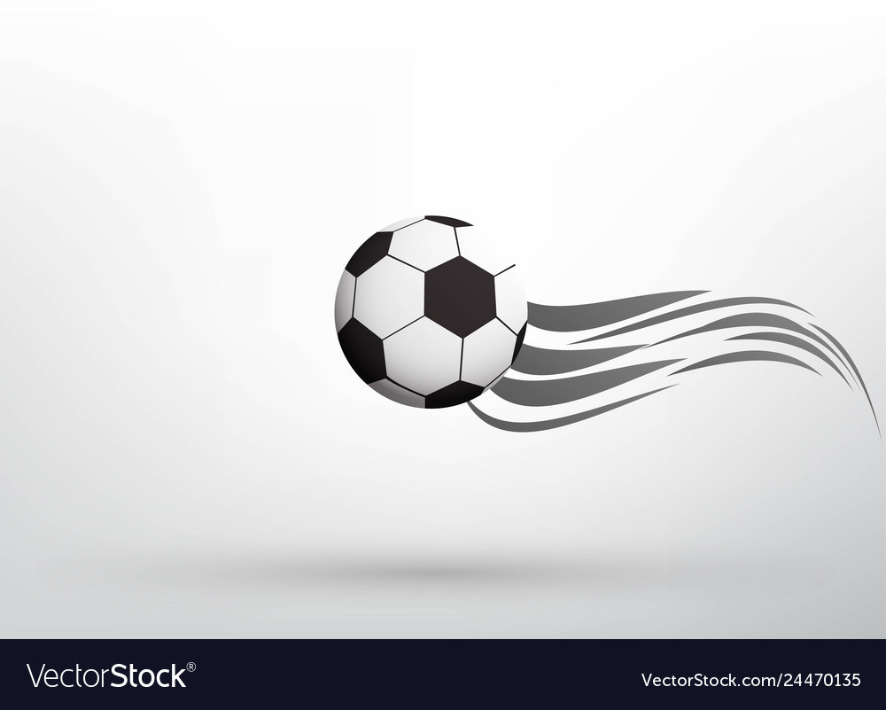 Flying soccer ball Royalty Free Vector Image - VectorStock