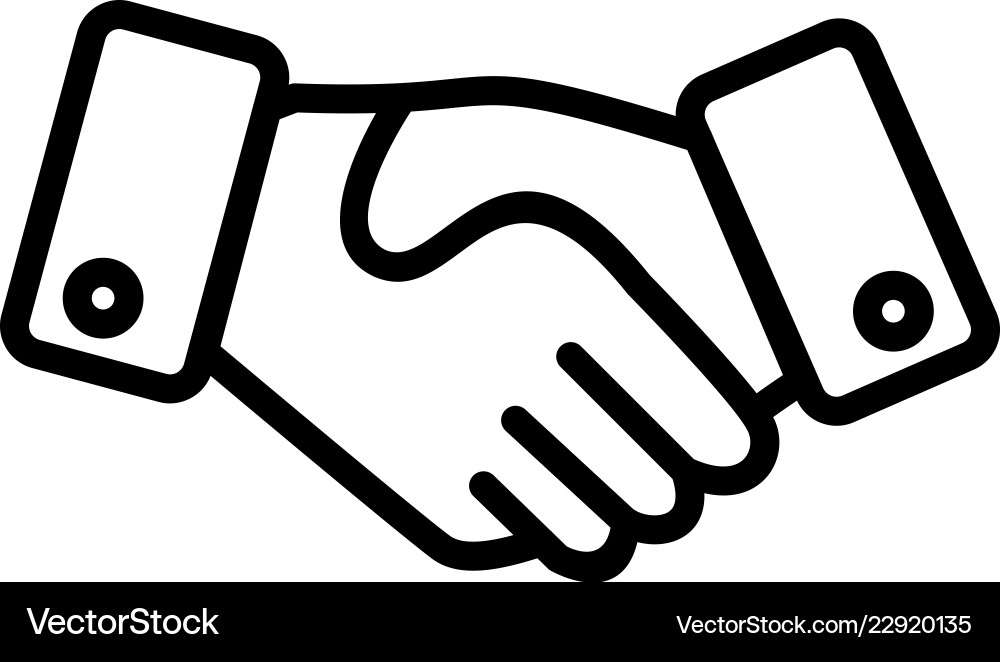 Handshake icon Royalty Free Vector Image - VectorStock