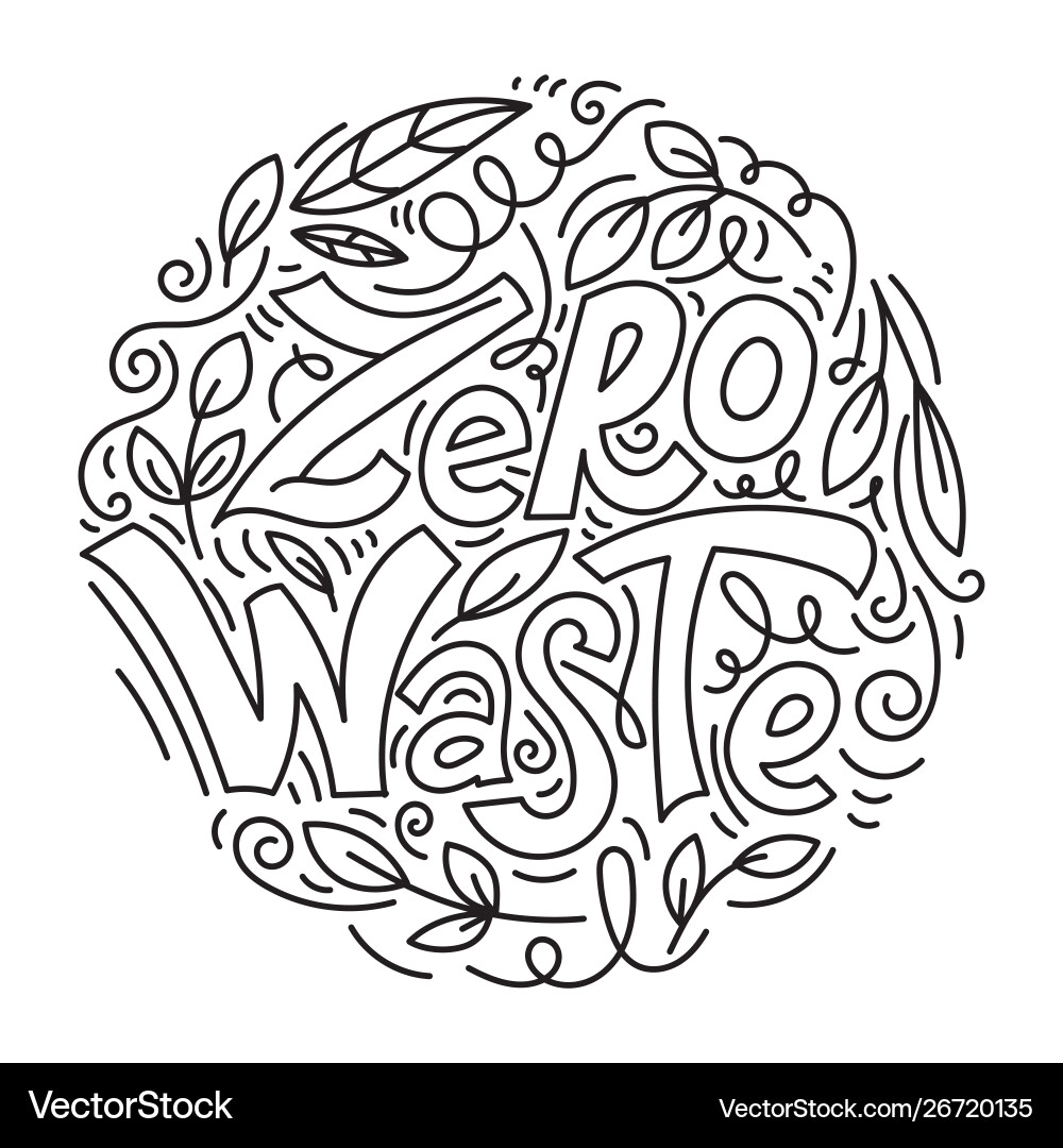 Zero waste concept Royalty Free Vector Image - VectorStock