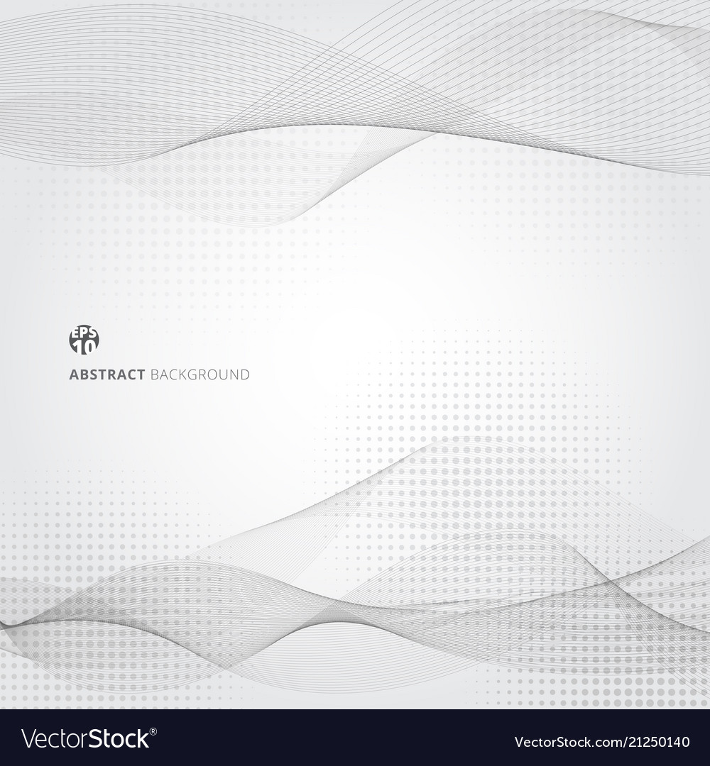 Abstract smooth gray color wave lines motion vector image Abstract smooth gray color wave lines motion