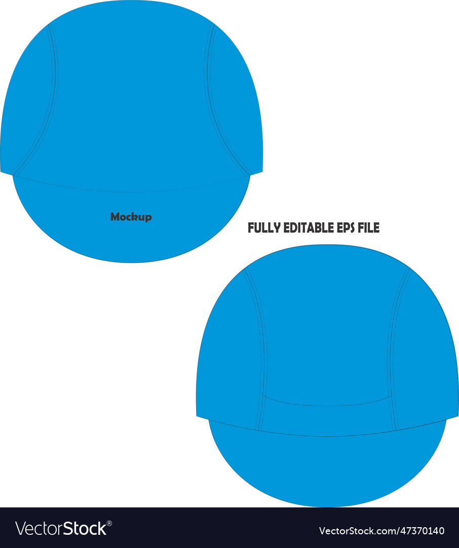 Cycling cap mock ups Royalty Free Vector Image