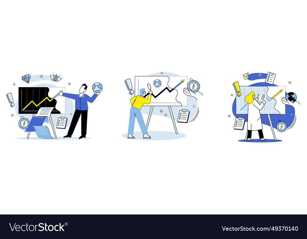 Data visualization the data visualization Vector Image