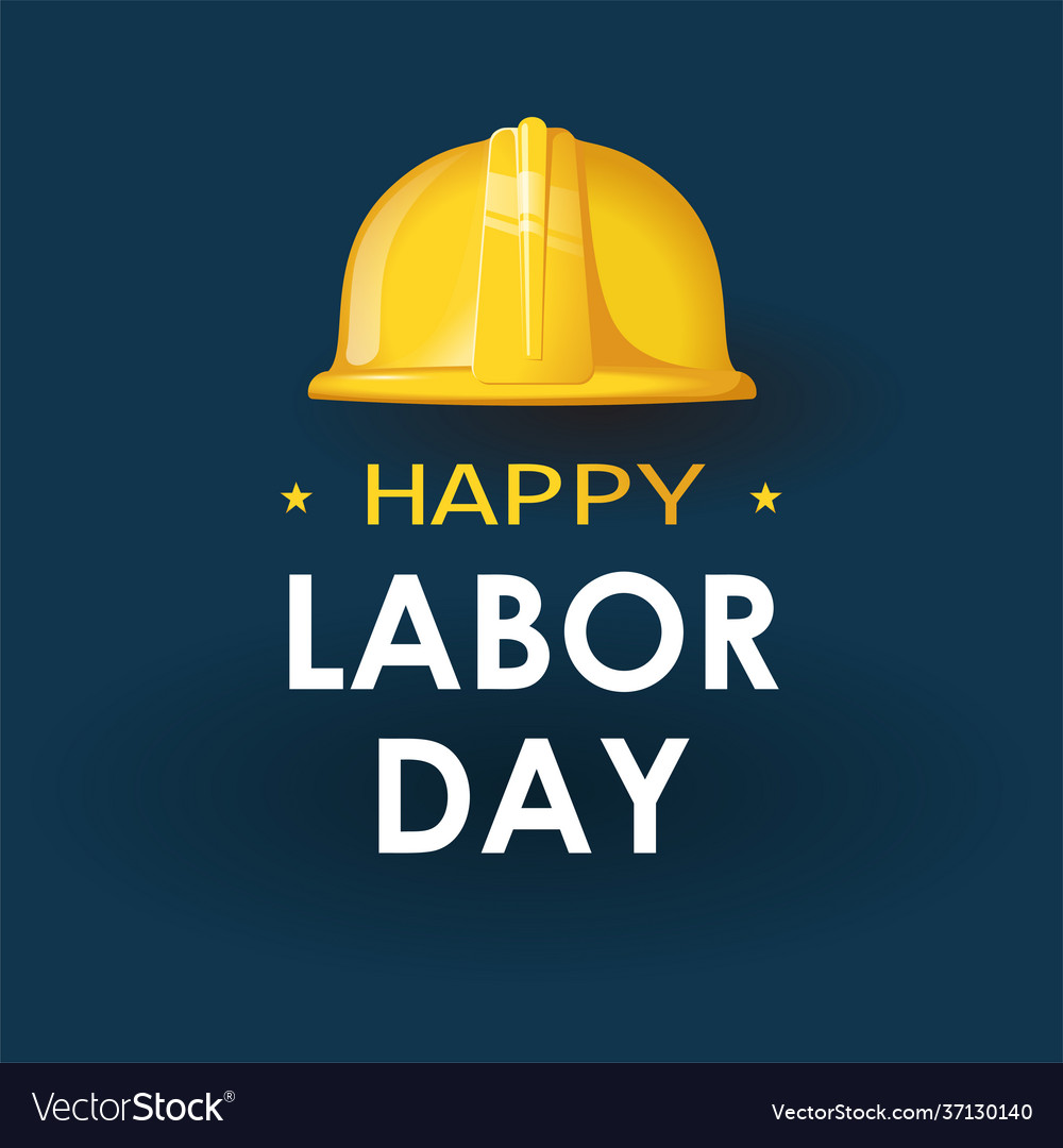 Labor Day Helmet Isolated On Back Royalty Free Vector Image