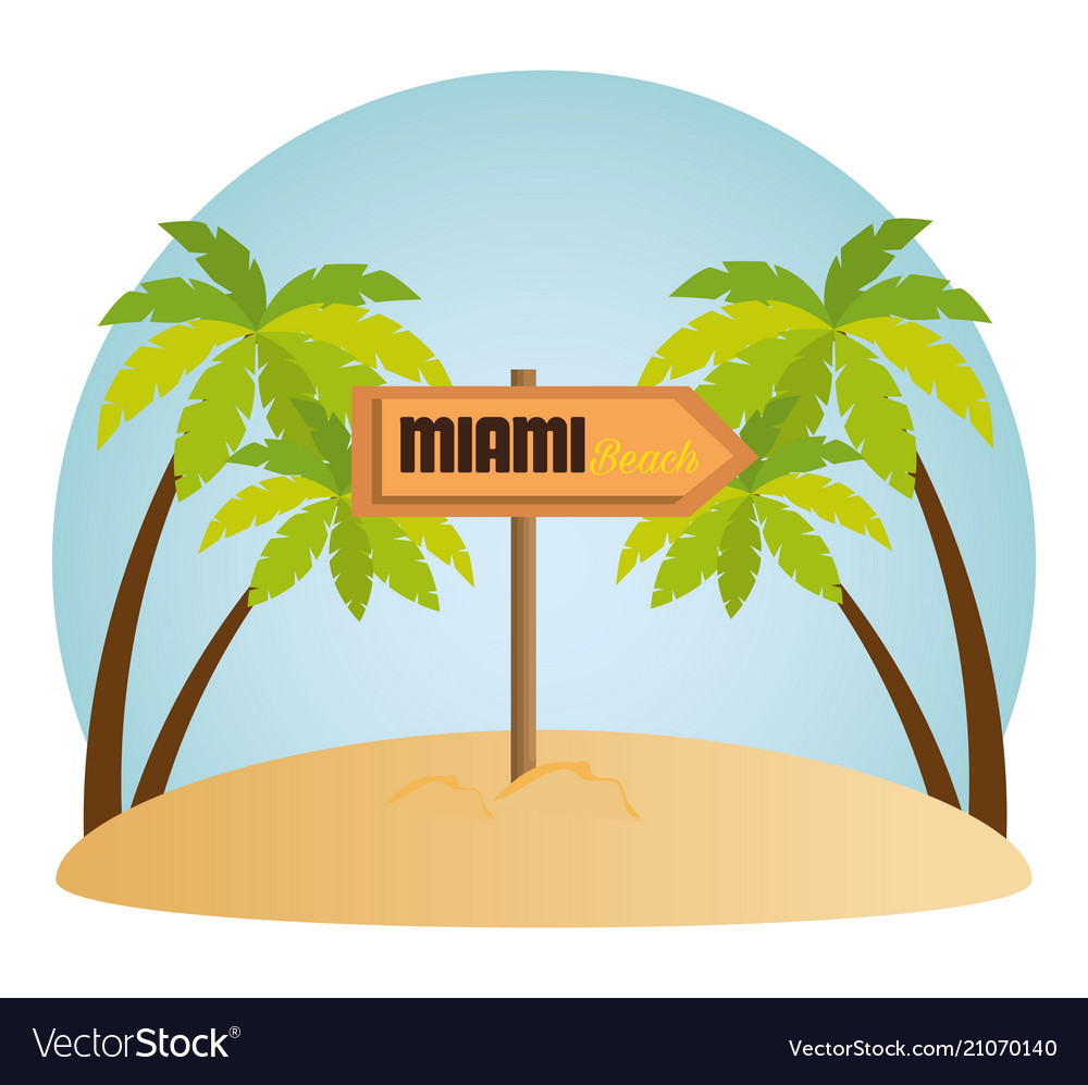 Miami beach summer icons