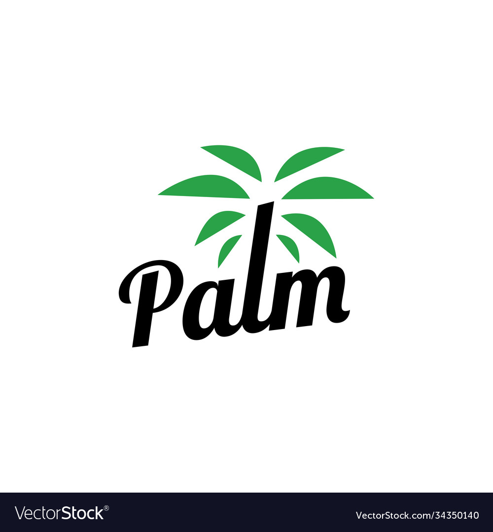 Palm tree logo icon vector image Palm tree logo icon
