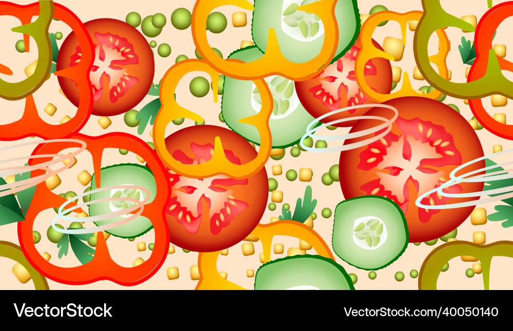 Seamless pattern with vegetables Royalty Free Vector Image