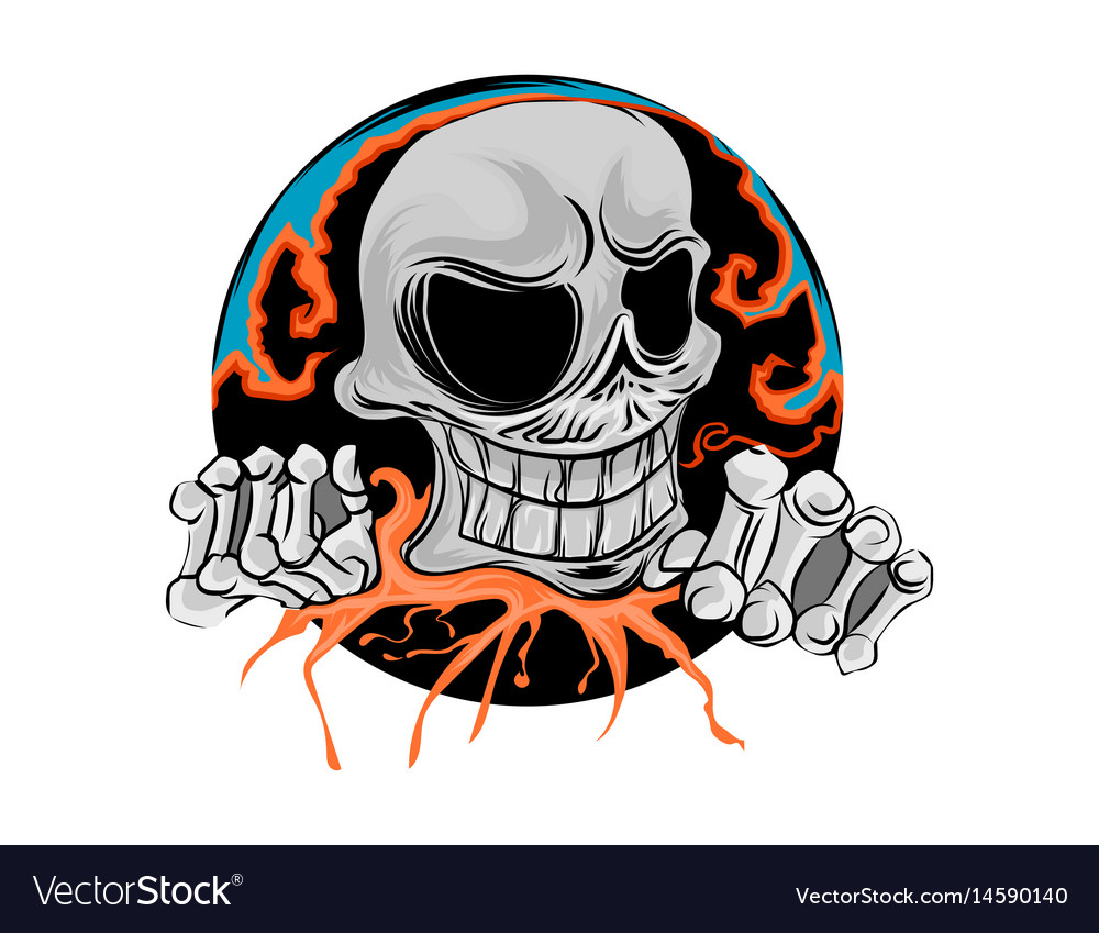 Skull smile scene Royalty Free Vector Image - VectorStock