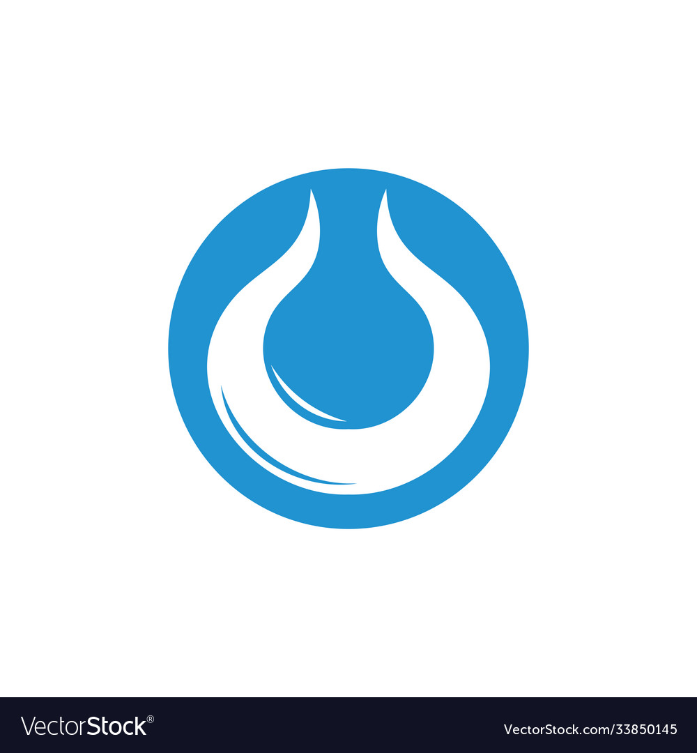 Abstract water drop circle fresh symbol logo Vector Image