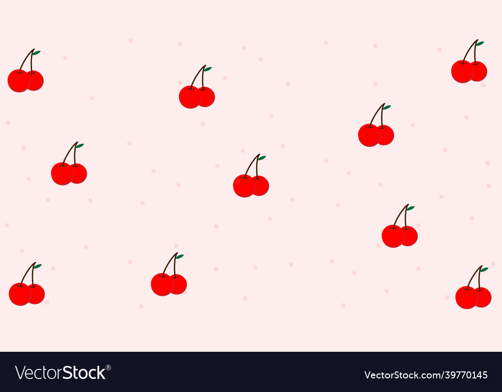 Cherry pattern background Royalty Free Vector Image