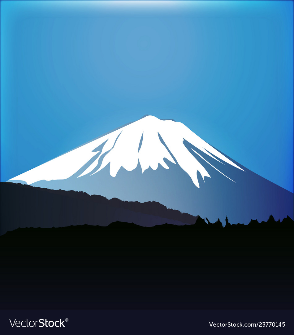 Download Fuji mountain background Royalty Free Vector Image