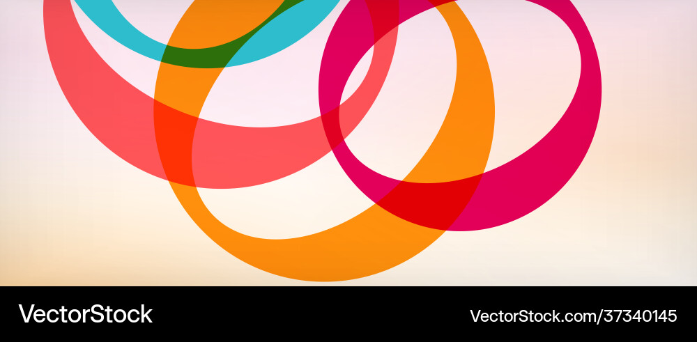 Ring geometric shapes o letter repetition Vector Image