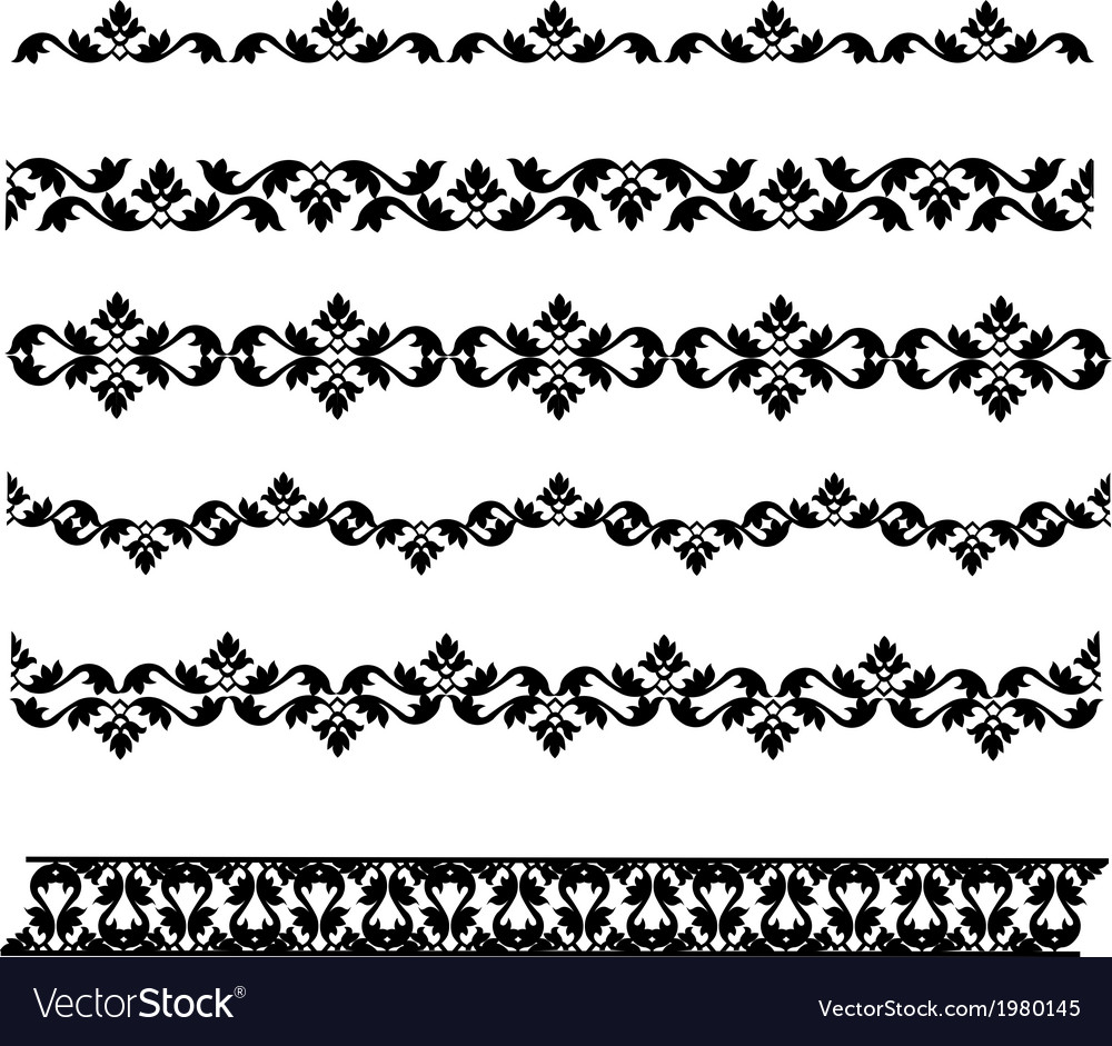 Set black borders Royalty Free Vector Image VectorStock
