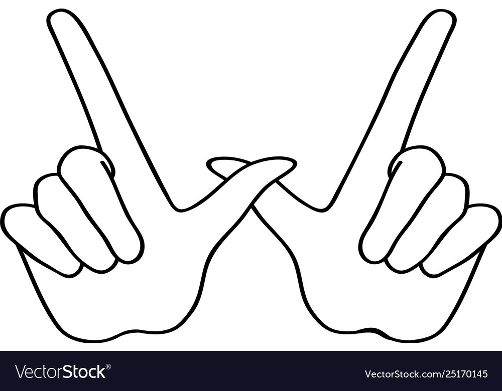 Whatever hand sign Royalty Free Vector Image - VectorStock