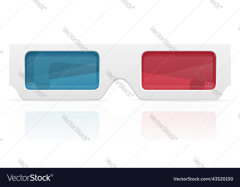 3d paper glasses stock Royalty Free Vector Image