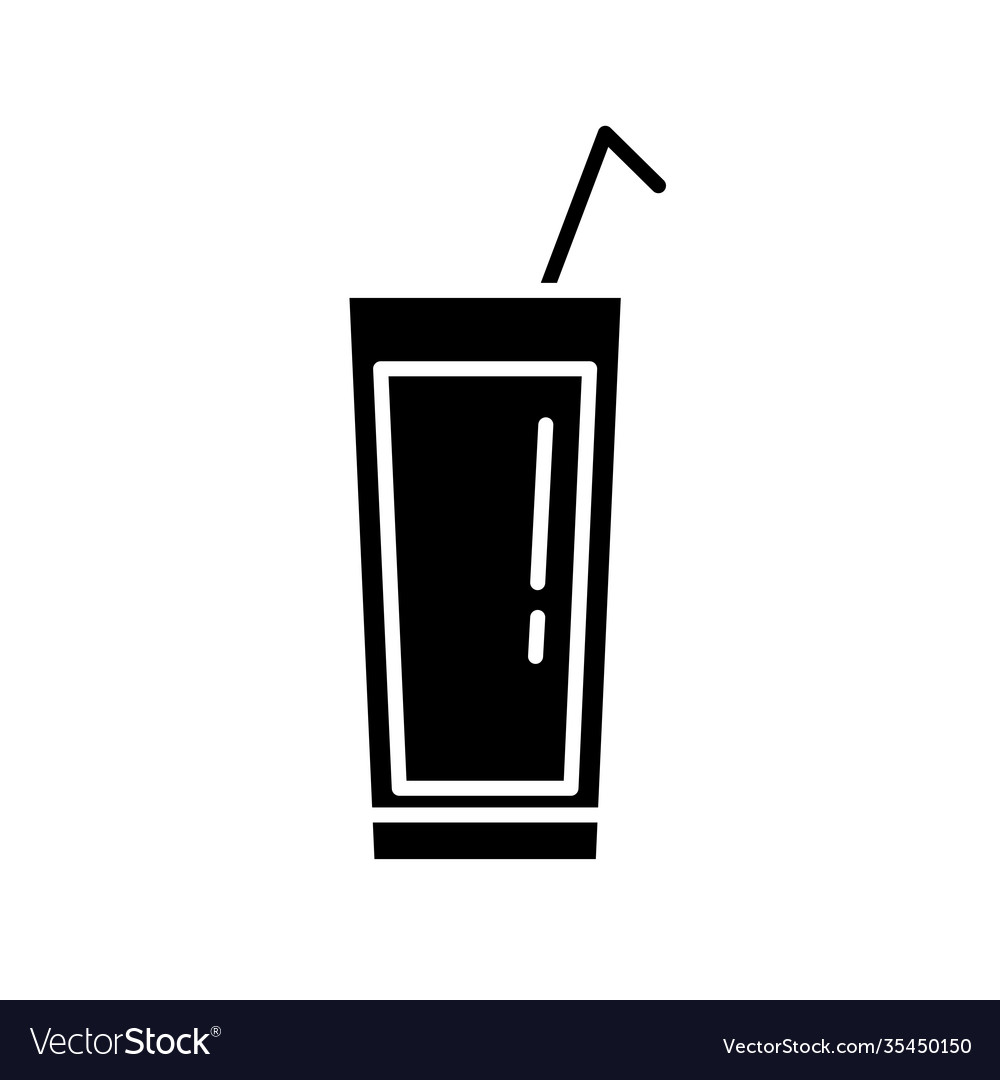 Milkshake drink silhouette style icon Royalty Free Vector