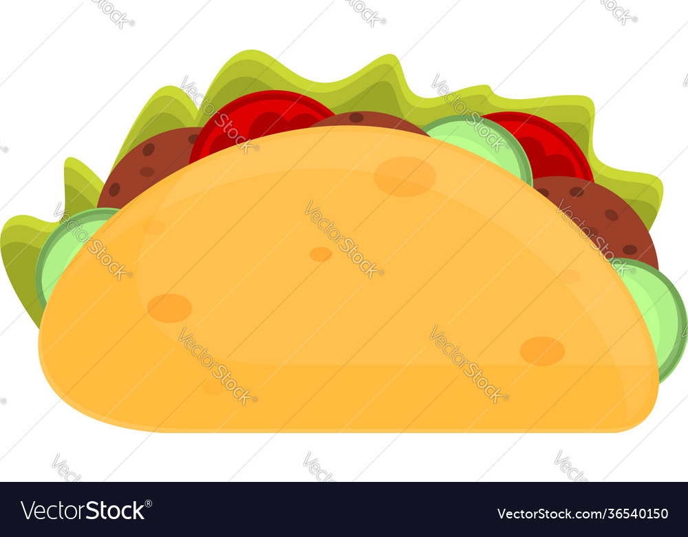 Vegan falafel icon cartoon style Royalty Free Vector Image