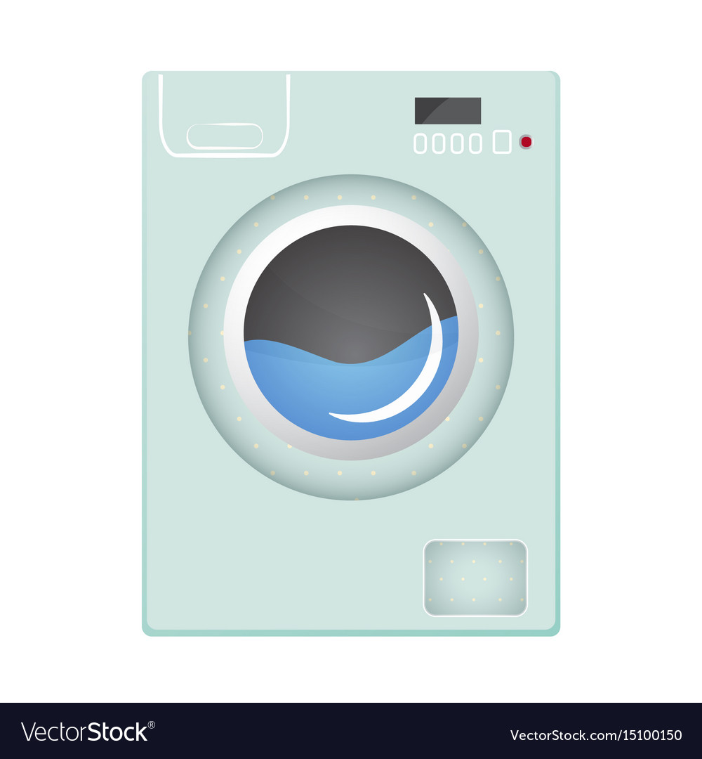 Washing machine flat style Royalty Free Vector Image