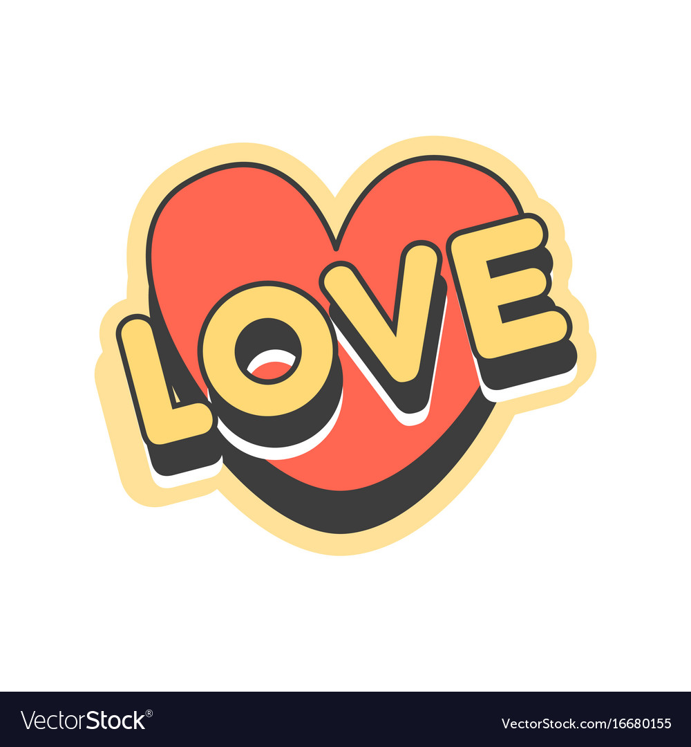 Love short message retro speech bubble Royalty Free Vector