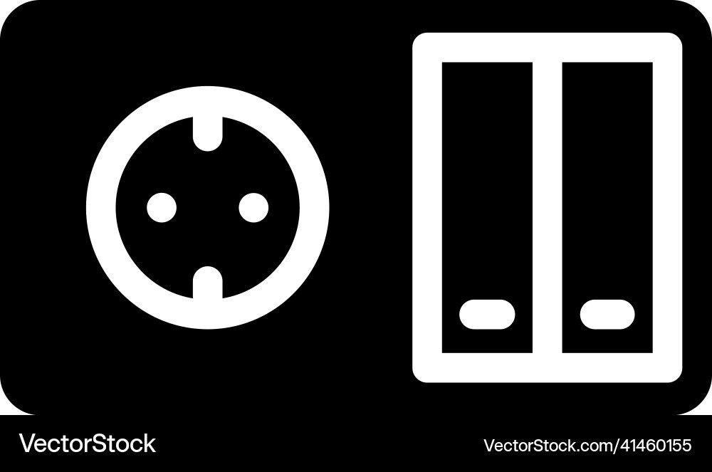 Switch socket glyph icon Royalty Free Vector Image