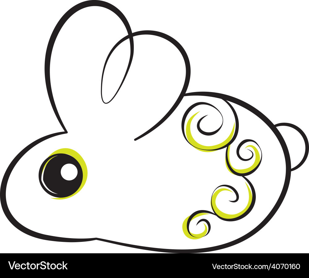 Easter bunny with a decorative pattern Royalty Free Vector