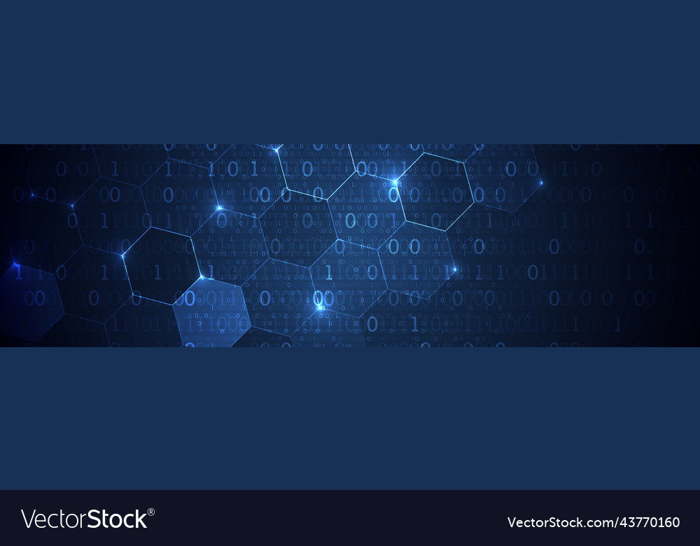 Technology background big data concept binary Vector Image