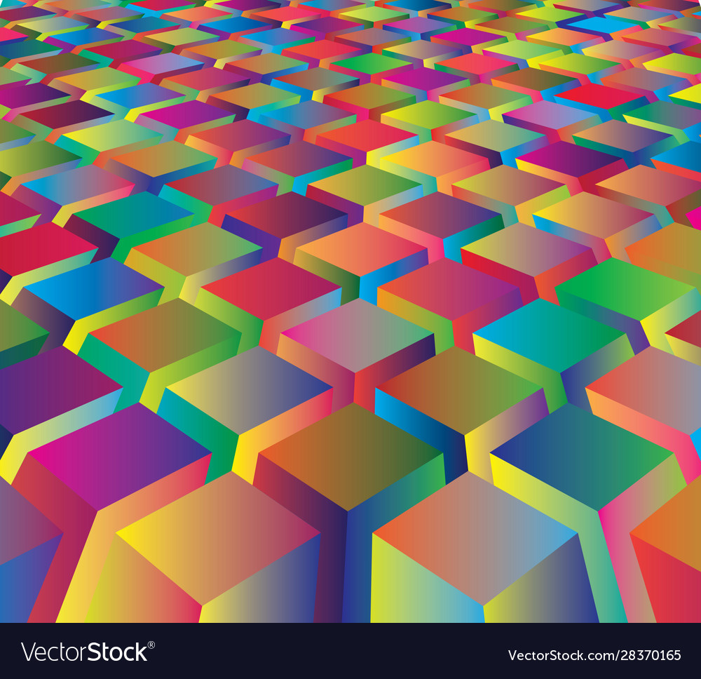 Abstract cubes background Royalty Free Vector Image