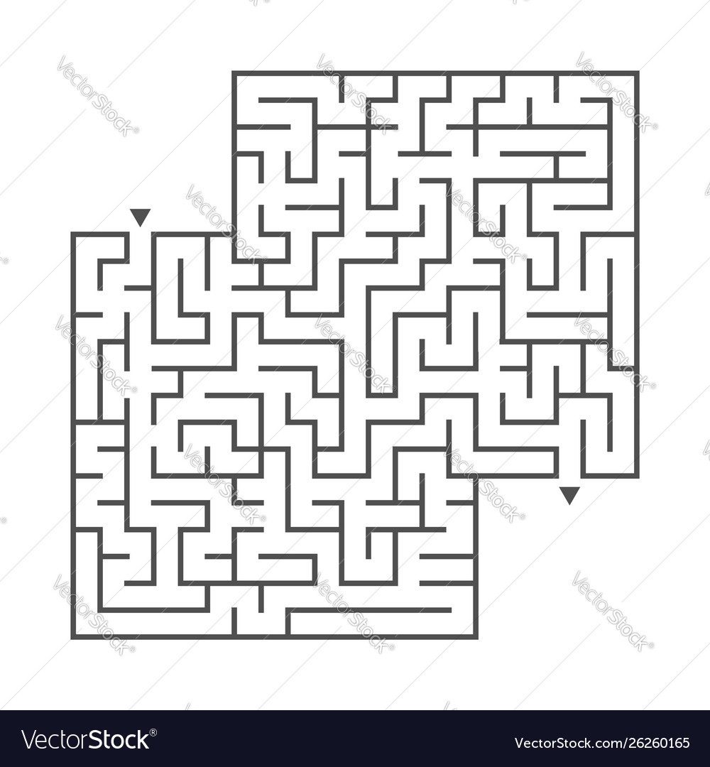 Abstract square maze game for kids puzzle Vector Image