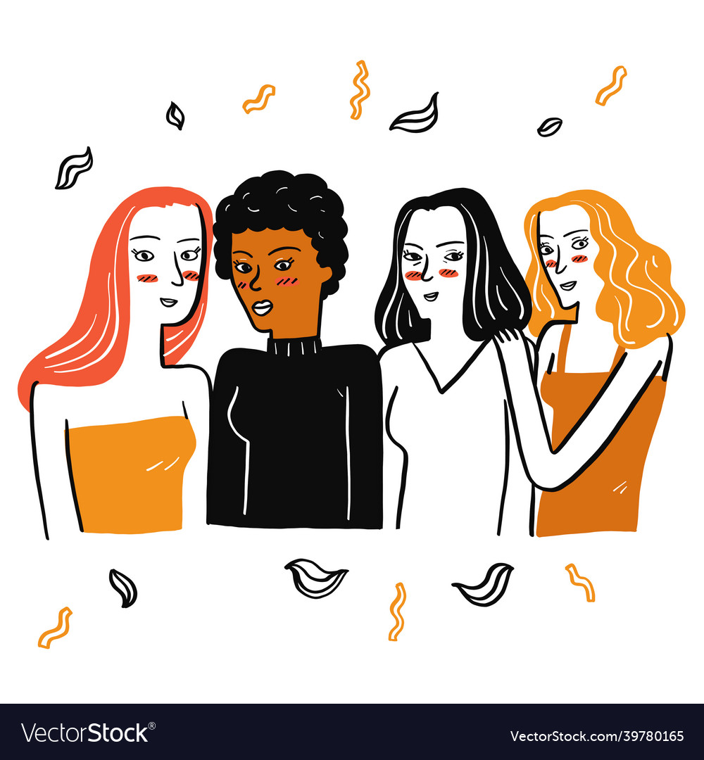 Beautiful girls of various nationalities vector image Beautiful girls of various nationalities