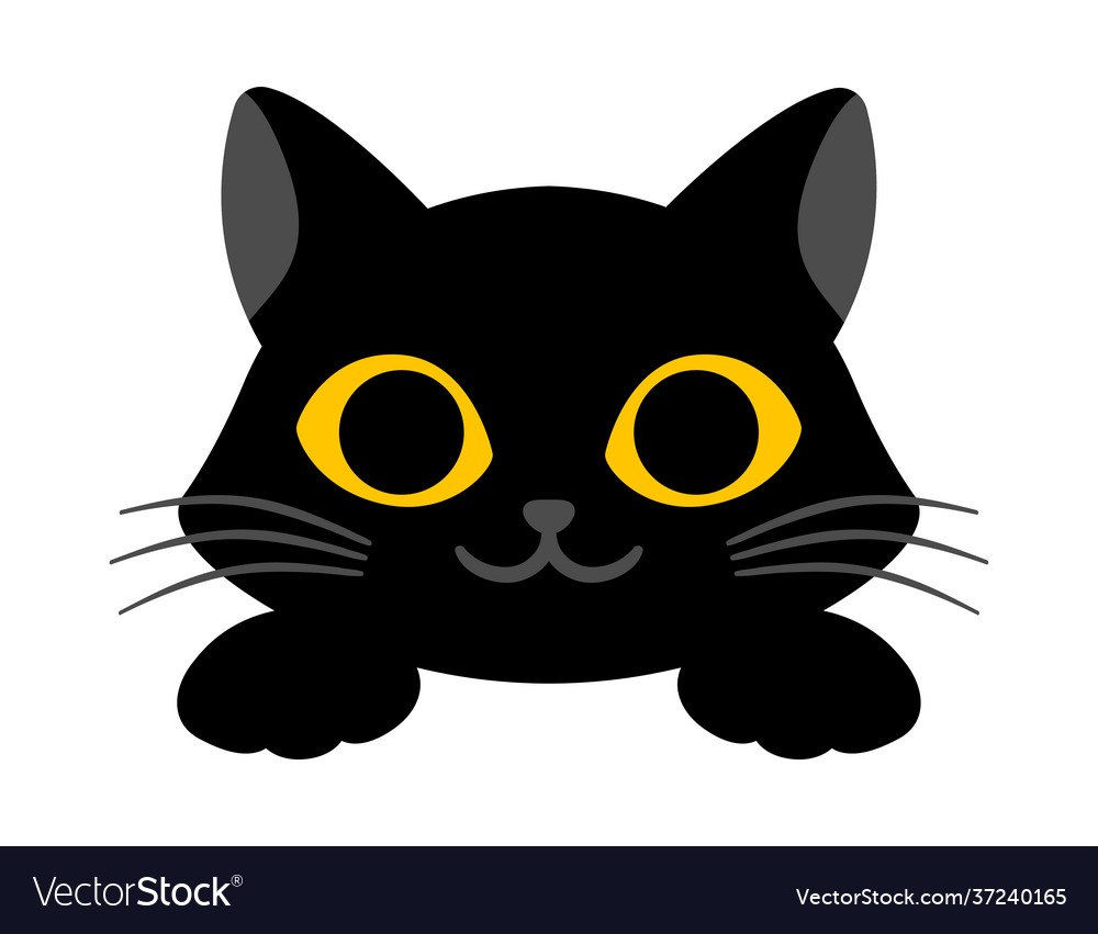 Cute Domestic Cat Facial Expressions Icon Set Vector Stock