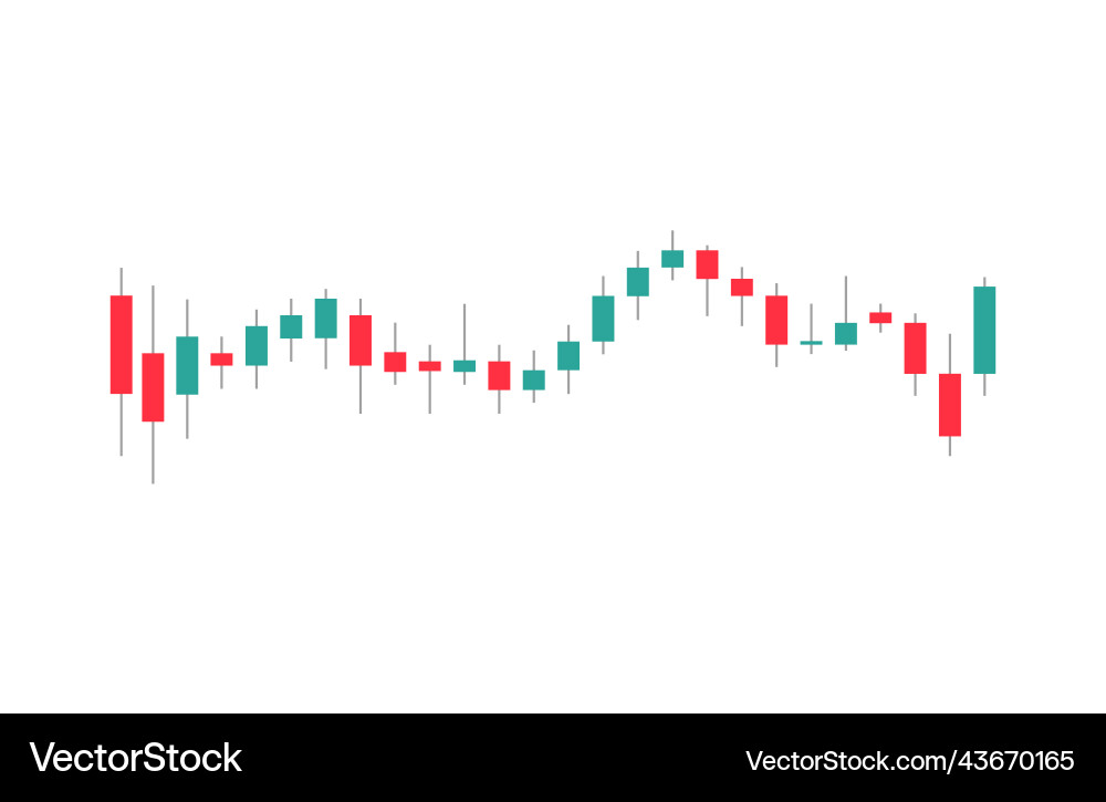 Chart candle stock graph forex market trade Vector Image