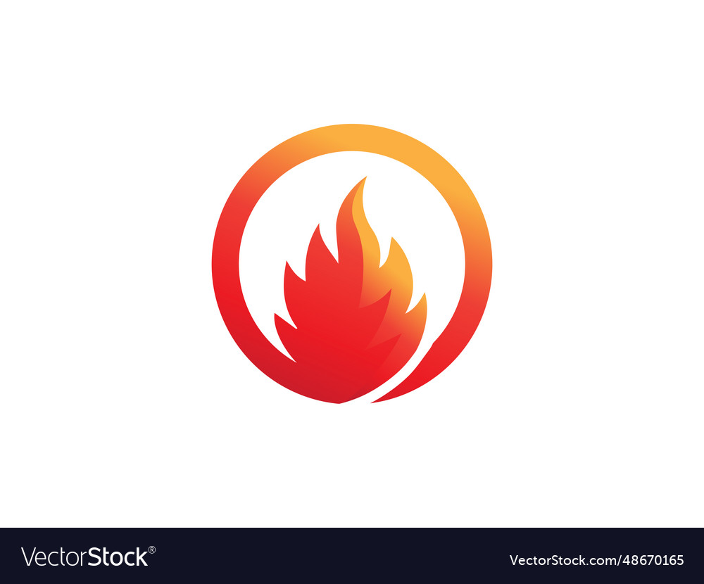 Fire logo icon design template elements Royalty Free Vector