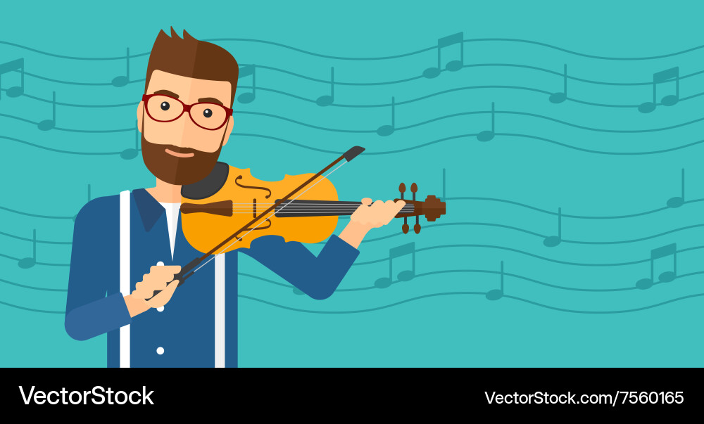 Man playing violin Royalty Free Vector Image - VectorStock