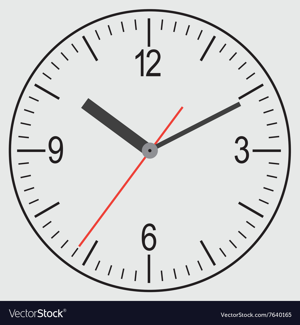 Wall mounted digital clock Royalty Free Vector Image