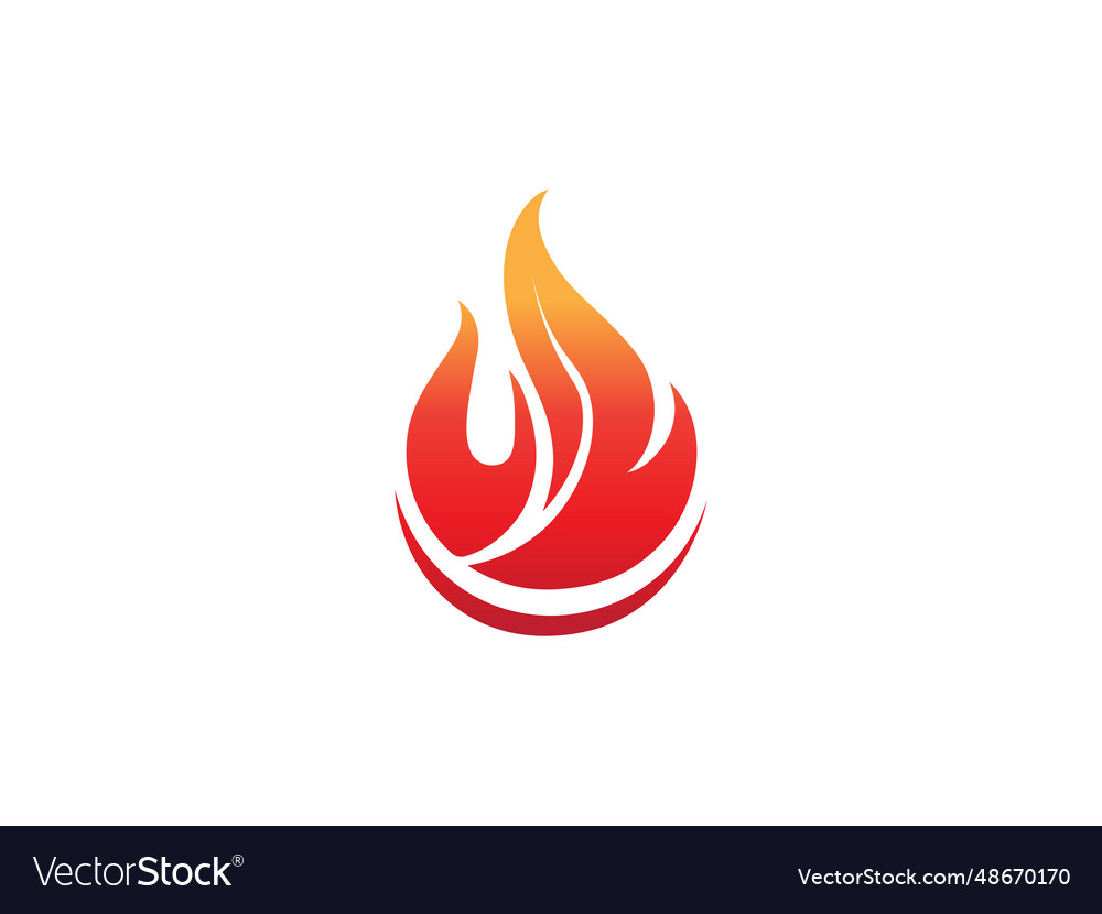 Fire logo icon design template elements Royalty Free Vector