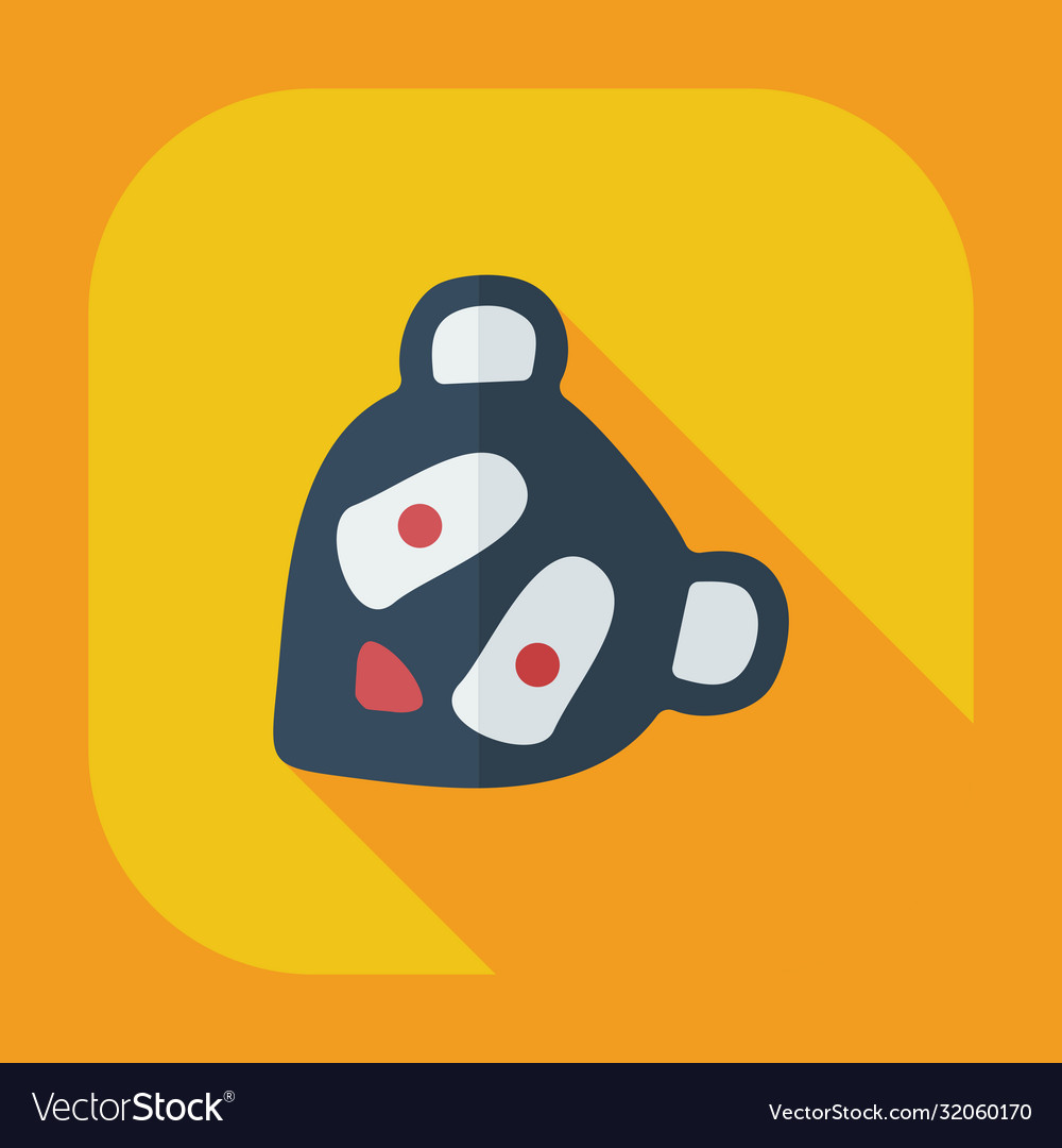 Flat modern design with shadow icons pandas Vector Image