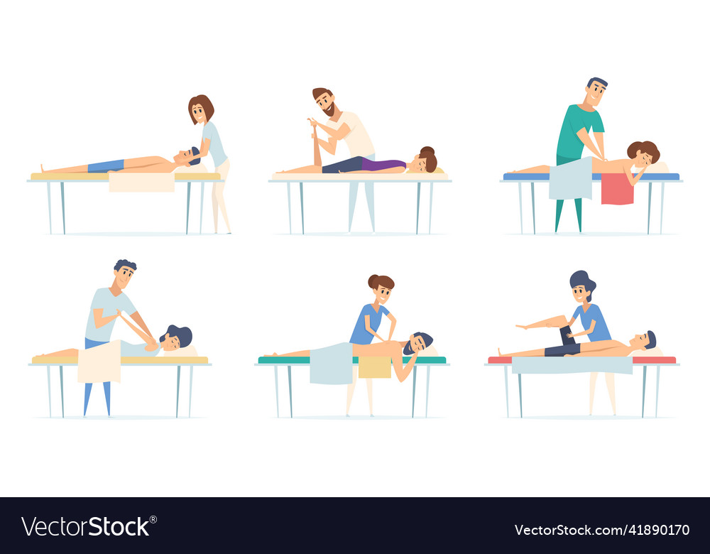 Massage therapy spa relax physiotherapy procedure Vector Image