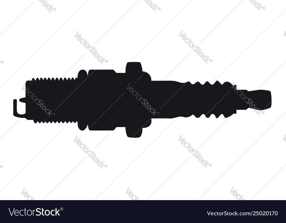 Spark plug silhouette Royalty Free Vector Image